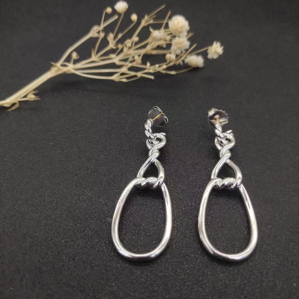Sculpted Chain Drop Earrings