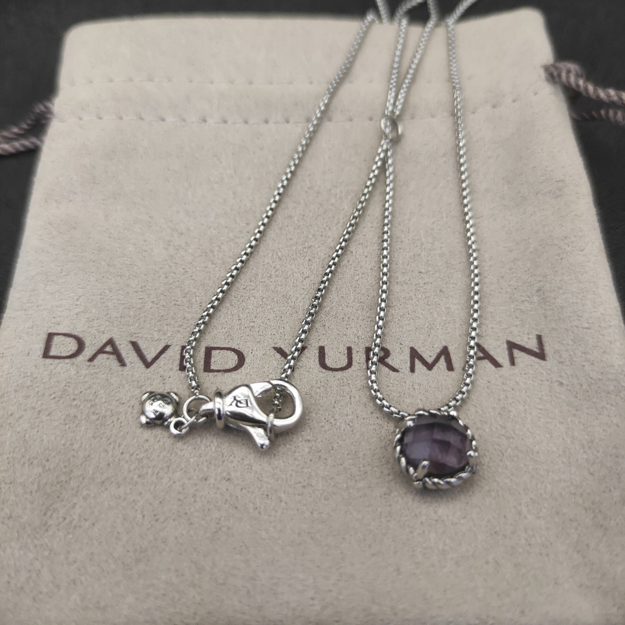 Petite Chatelaine® Necklace Sterling Silver with Amethyst, 10mm