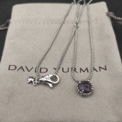 Petite Chatelaine® Necklace Sterling Silver with Amethyst, 10mm