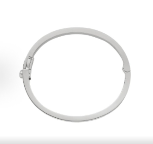 Classic screw-design wide diamond bracelet