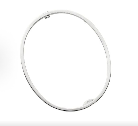 Classic screw-design wide diamond bracelet