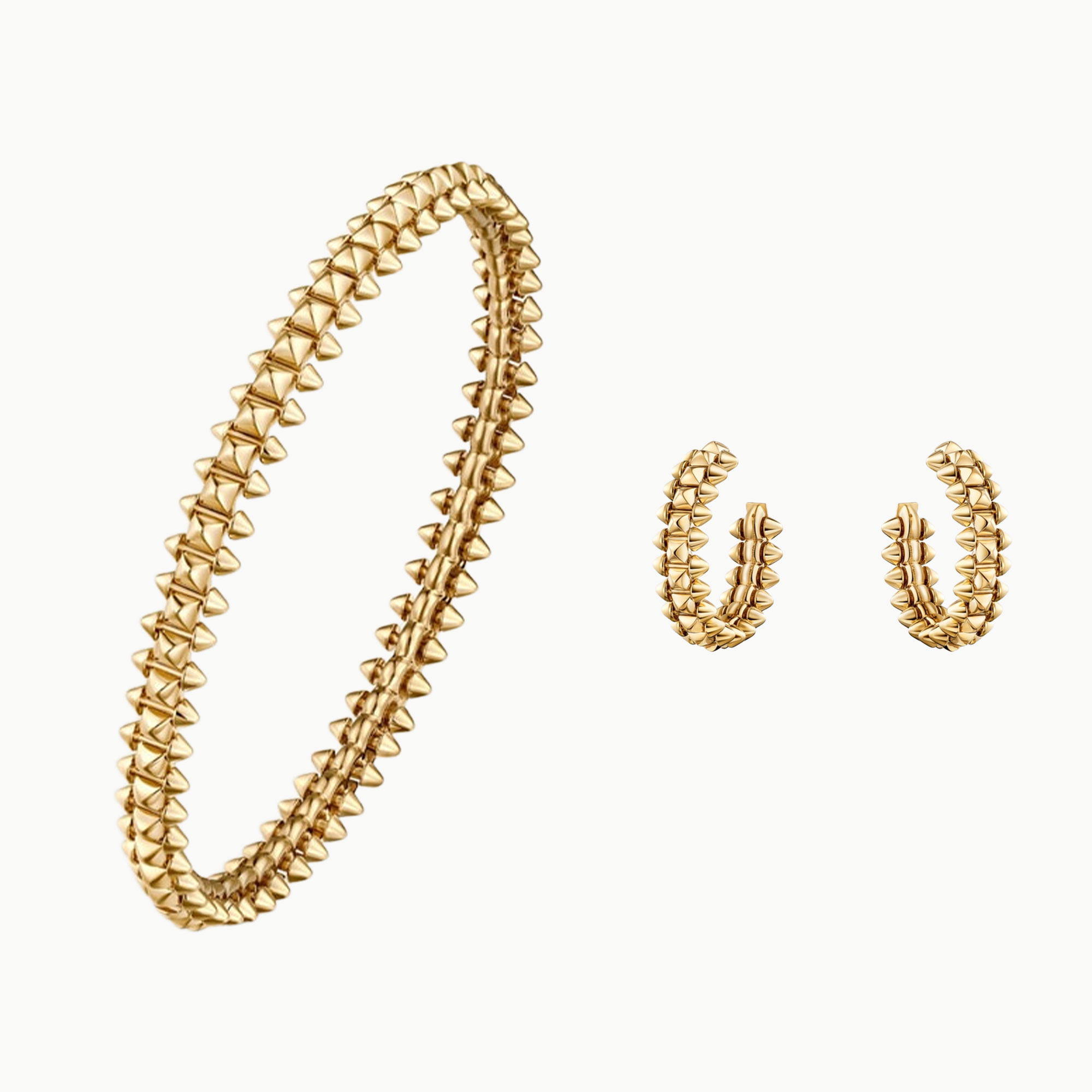 CLASH DE CARthtTIER MEDIUM MODEL BRACELET & CLASH DE CARTHTTIER EARRINGS SMALL MODEL