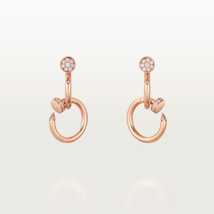 JUSTE UN CLOU EARRINGS, DOUBLE, DIAMONDS