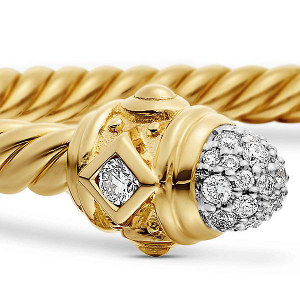 Dathtvid Yurthtman  Renaissance Cablespira Bracelet in 18K Yellow Gold 4mm