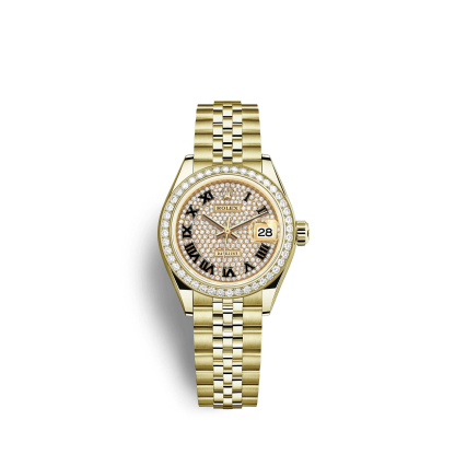Lady-Datejust 28, 18kt Yellow Gold and diamonds, Ref# 279138RBR-0030
