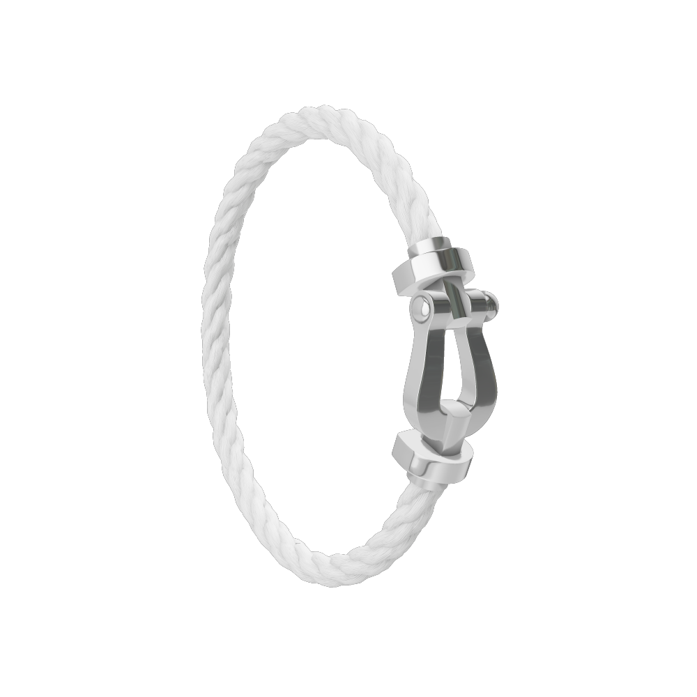 FORCE 10 BRACELET 18K WHITE GOLD LARGE MODEL