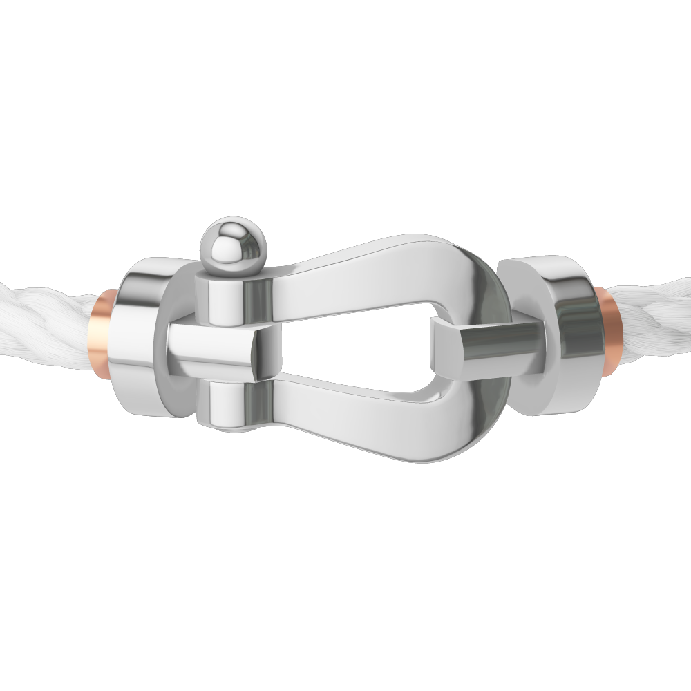 FORCE 10 BRACELET 18K WHITE GOLD LARGE MODEL