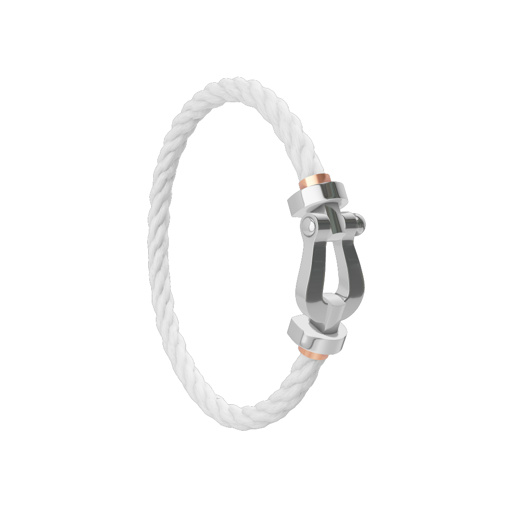 FORCE 10 BRACELET 18K WHITE GOLD LARGE MODEL