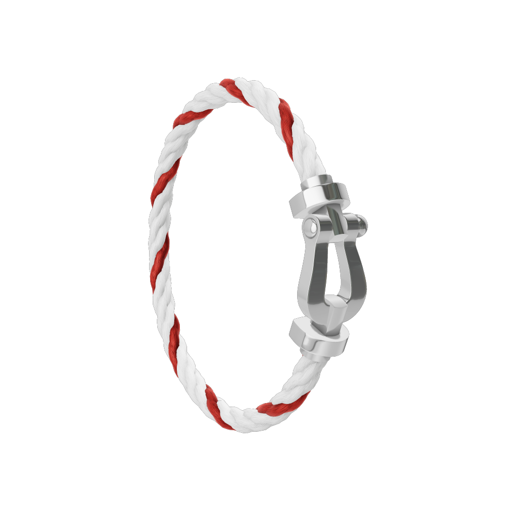 FORCE 10 BRACELET 18K WHITE GOLD LARGE MODEL