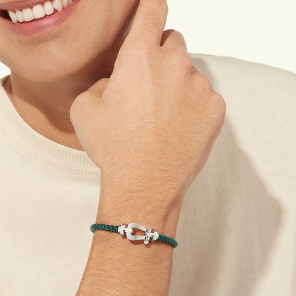 FORCE 10 BRACELET 18K WHITE GOLD LARGE MODEL