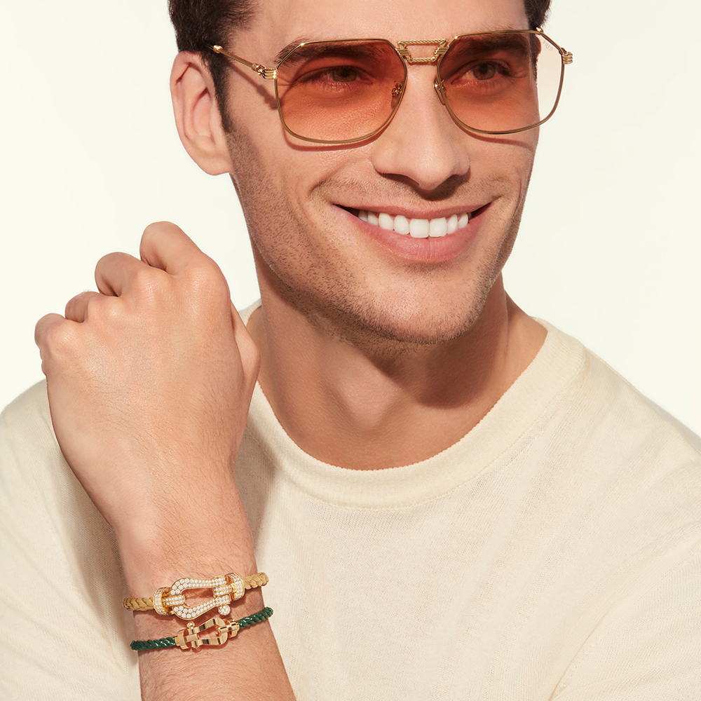 FORCE 10 BRACELET 18K YELLOW GOLD LARGE MODEL