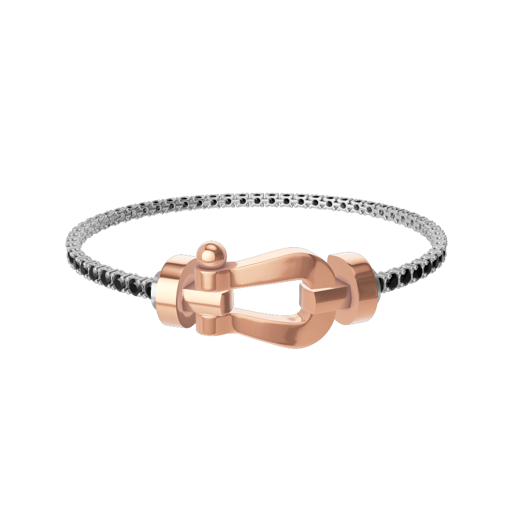 FORCE 10 BRACELET 18K PINK GOLD LARGE MODEL