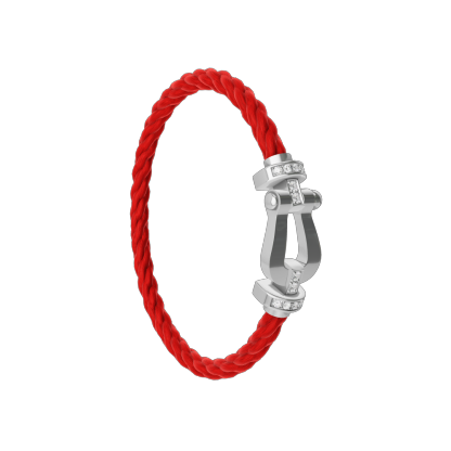 FORCE 10 BRACELET 18K WHITE GOLD AND DIAMONDS LARGE MODEL