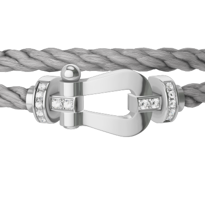 FORCE 10 BRACELET 18K WHITE GOLD AND DIAMONDS LARGE MODEL