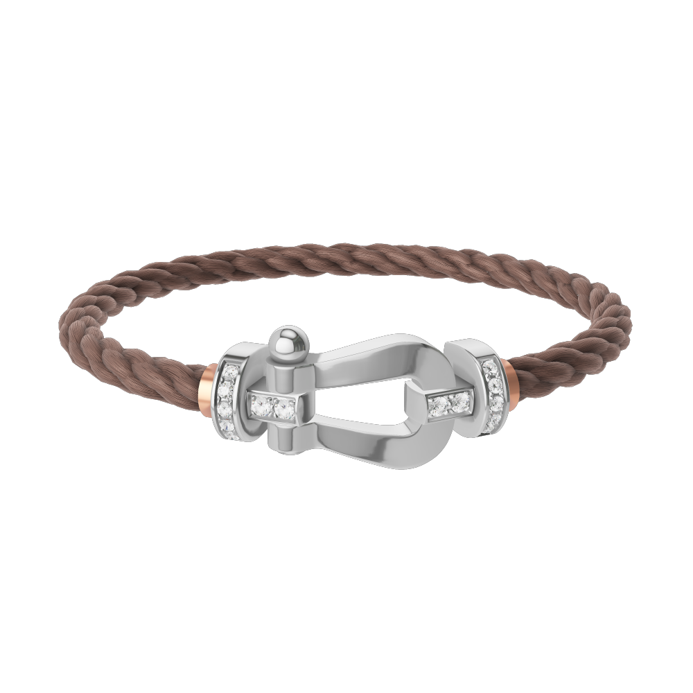 FORCE 10 BRACELET 18K WHITE GOLD AND DIAMONDS LARGE MODEL