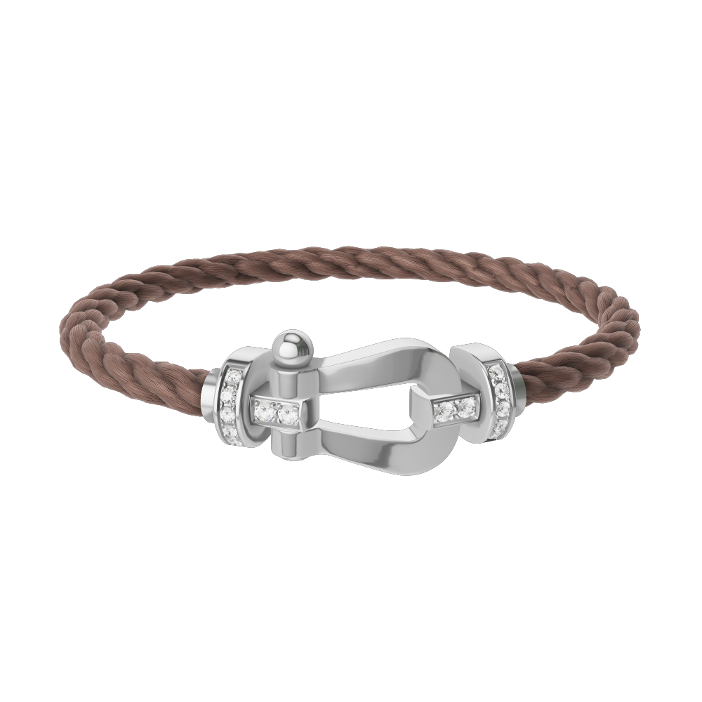 FORCE 10 BRACELET 18K WHITE GOLD AND DIAMONDS LARGE MODEL