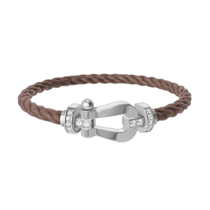 FORCE 10 BRACELET 18K WHITE GOLD AND DIAMONDS LARGE MODEL
