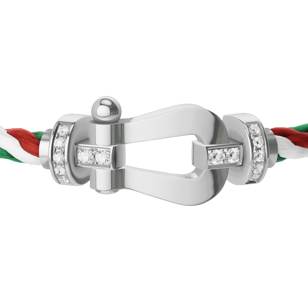 FORCE 10 BRACELET 18K WHITE GOLD AND DIAMONDS LARGE MODEL
