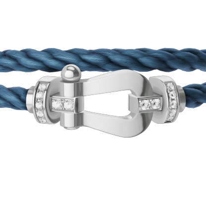 FORCE 10 BRACELET 18K WHITE GOLD AND DIAMONDS LARGE MODEL