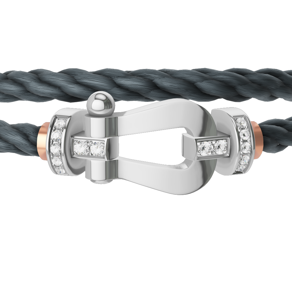 FORCE 10 BRACELET 18K WHITE GOLD AND DIAMONDS LARGE MODEL
