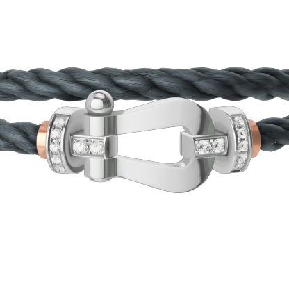 FORCE 10 BRACELET 18K WHITE GOLD AND DIAMONDS LARGE MODEL