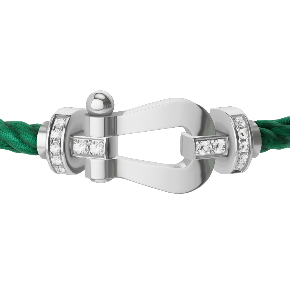 FORCE 10 BRACELET 18K WHITE GOLD AND DIAMONDS LARGE MODEL