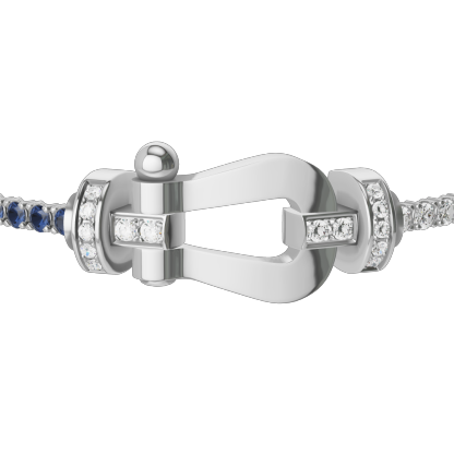 FORCE 10 BRACELET 18K WHITE GOLD AND DIAMONDS LARGE MODEL