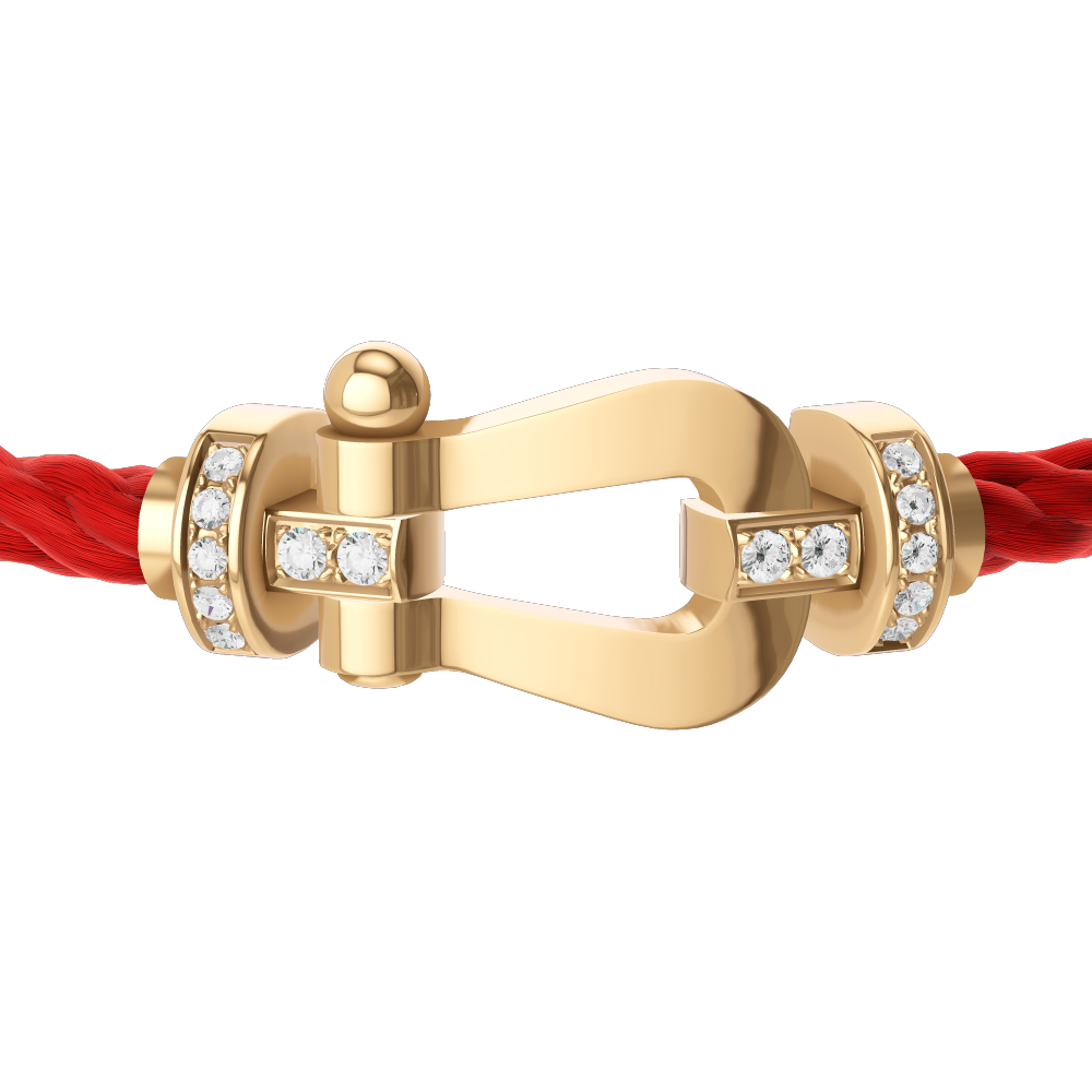 FORCE 10 BRACELET 18K YELLOW GOLD AND DIAMONDS LARGE MODEL