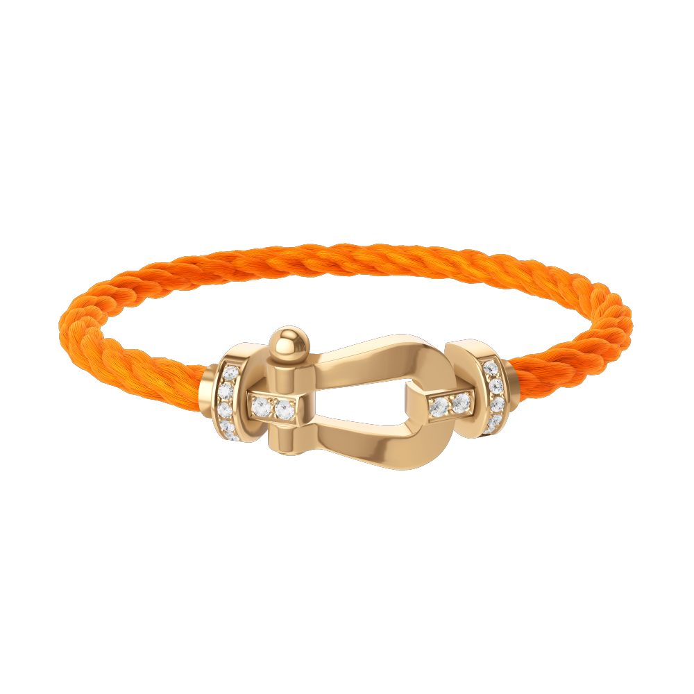 FORCE 10 BRACELET 18K YELLOW GOLD AND DIAMONDS LARGE MODEL