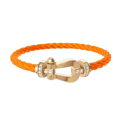FORCE 10 BRACELET 18K YELLOW GOLD AND DIAMONDS LARGE MODEL