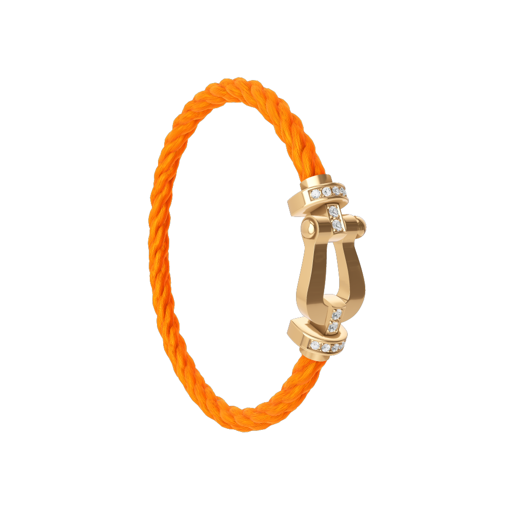 FORCE 10 BRACELET 18K YELLOW GOLD AND DIAMONDS LARGE MODEL