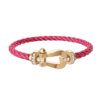 FORCE 10 BRACELET 18K YELLOW GOLD AND DIAMONDS LARGE MODEL