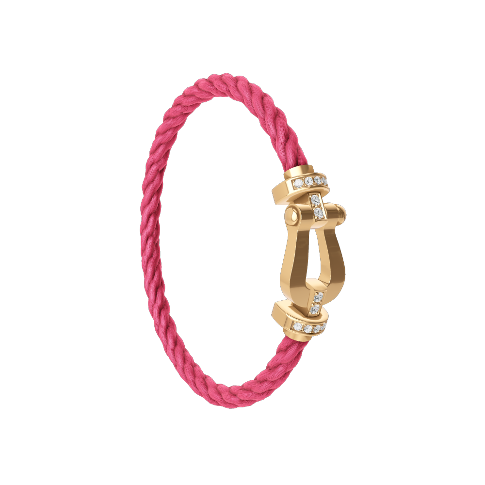 FORCE 10 BRACELET 18K YELLOW GOLD AND DIAMONDS LARGE MODEL