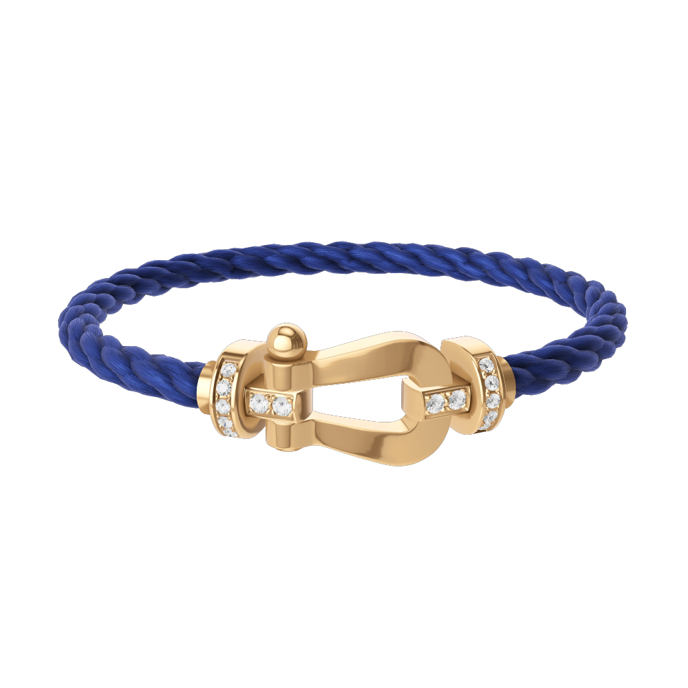 FORCE 10 BRACELET 18K YELLOW GOLD AND DIAMONDS LARGE MODEL