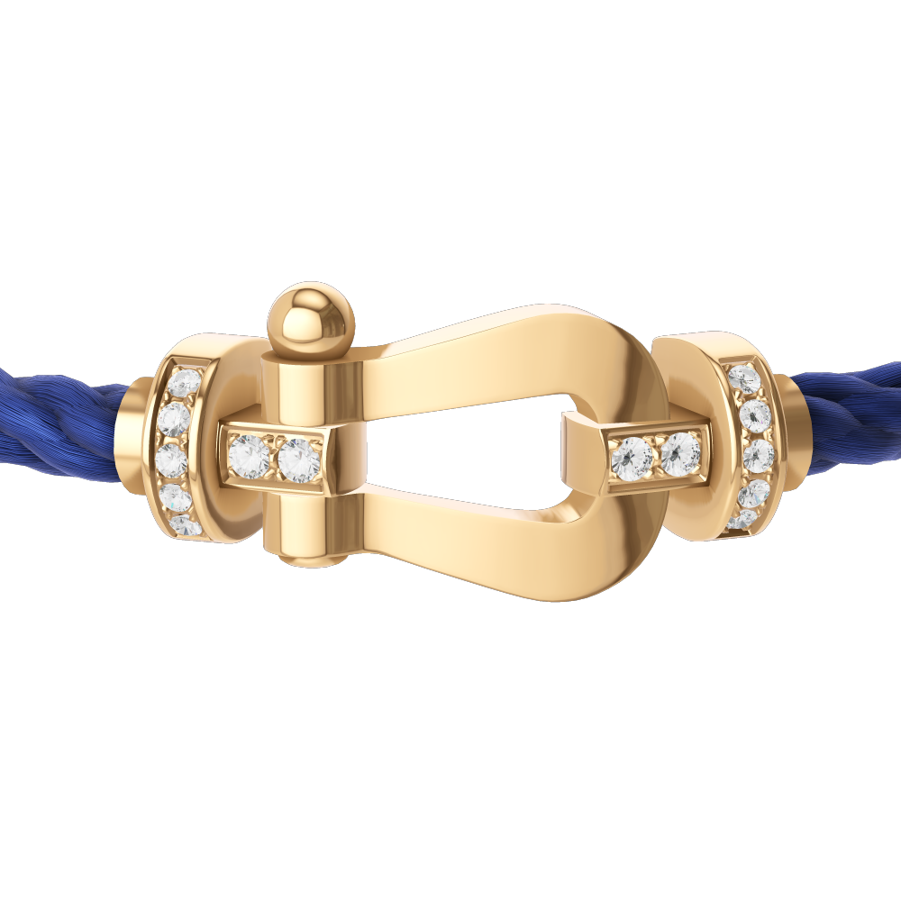 FORCE 10 BRACELET 18K YELLOW GOLD AND DIAMONDS LARGE MODEL