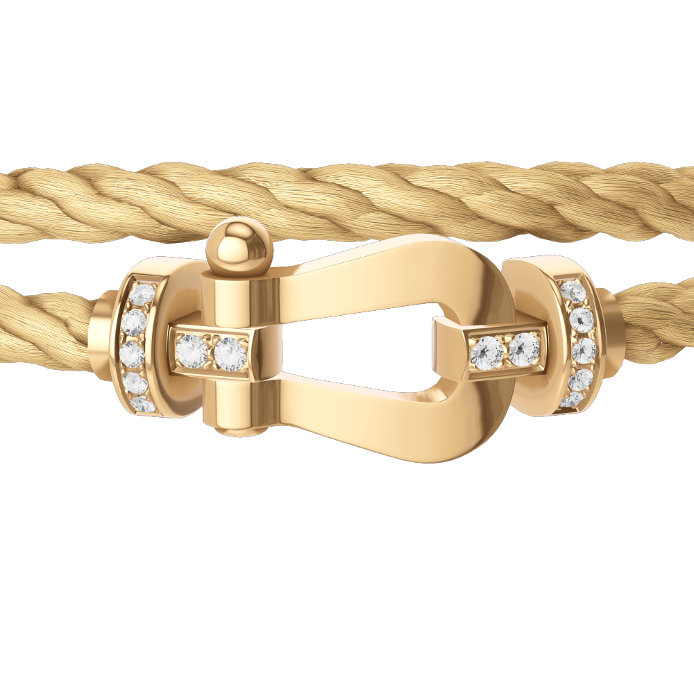 Force 10 bracelet 18k yellow gold and diamonds large model