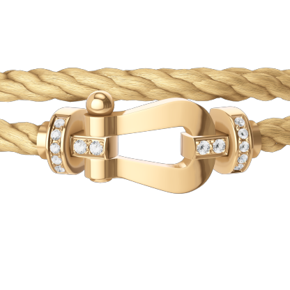 Force 10 bracelet 18k yellow gold and diamonds large model