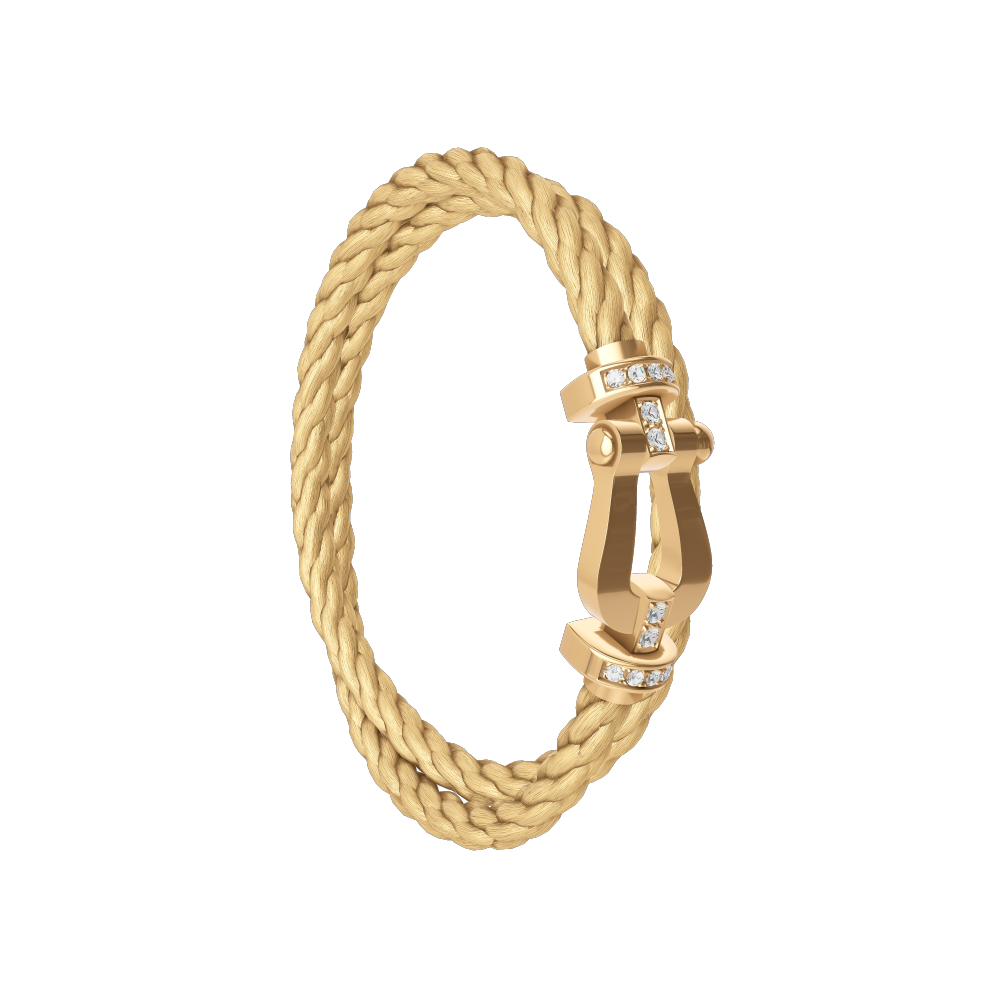 Force 10 bracelet 18k yellow gold and diamonds large model