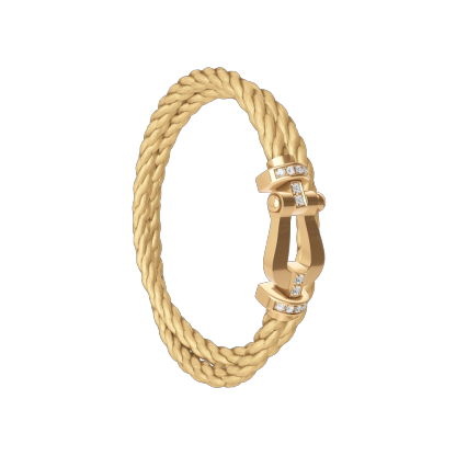 Force 10 bracelet 18k yellow gold and diamonds large model