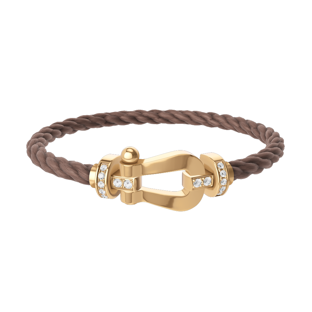 FORCE 10 BRACELET 18K YELLOW GOLD AND DIAMONDS LARGE MODEL