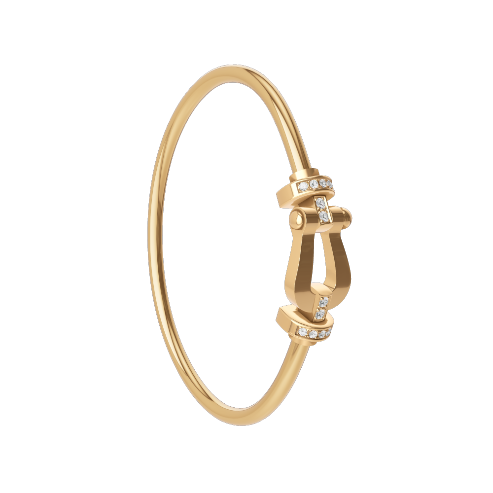FORCE 10 BRACELET 18K YELLOW GOLD AND DIAMONDS LARGE MODEL