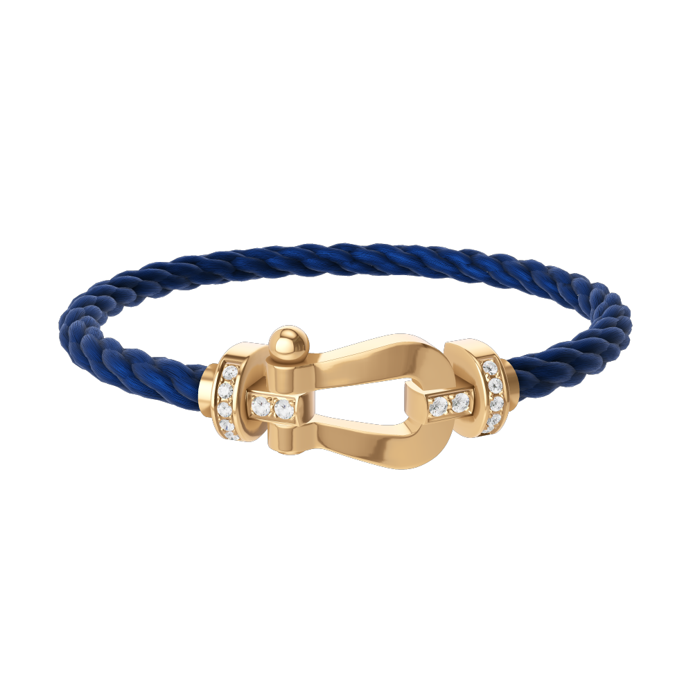FORCE 10 BRACELET 18K YELLOW GOLD AND DIAMONDS LARGE MODEL