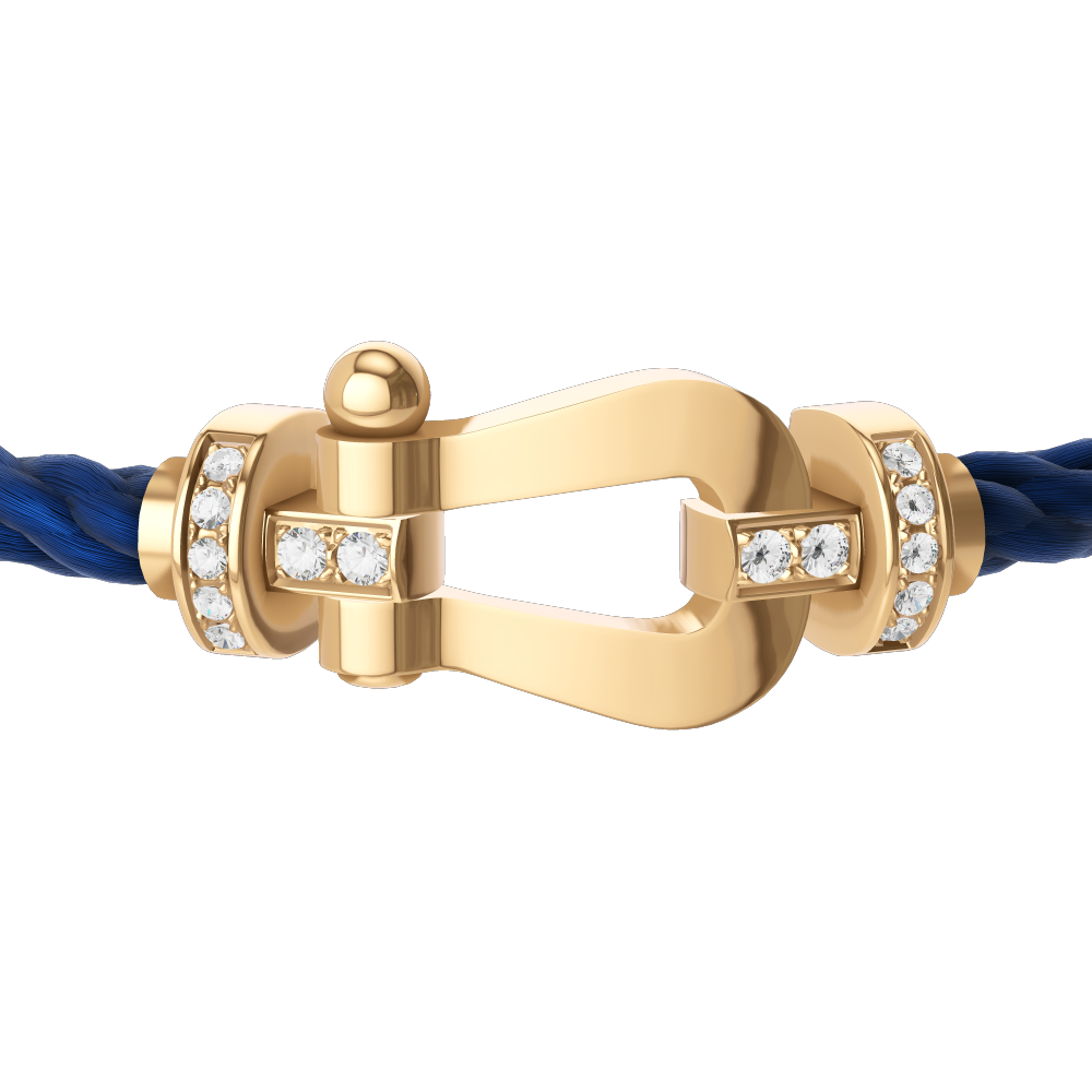 FORCE 10 BRACELET 18K YELLOW GOLD AND DIAMONDS LARGE MODEL