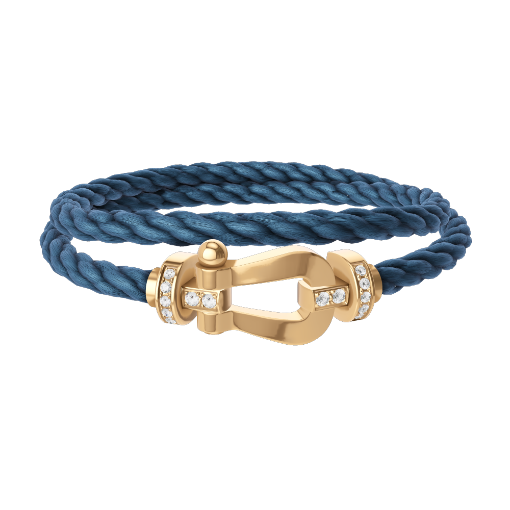FORCE 10 BRACELET 18K YELLOW GOLD AND DIAMONDS LARGE MODEL