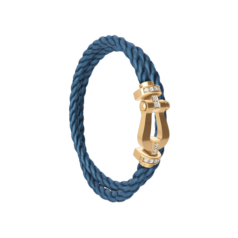 FORCE 10 BRACELET 18K YELLOW GOLD AND DIAMONDS LARGE MODEL