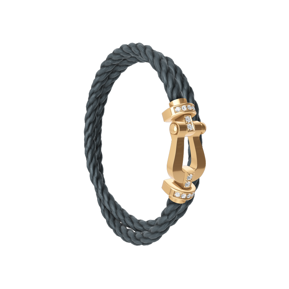 FORCE 10 BRACELET 18K YELLOW GOLD AND DIAMONDS LARGE MODEL