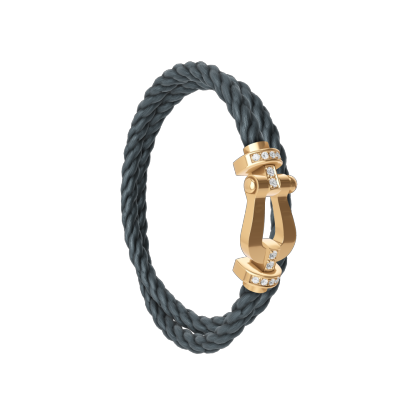 FORCE 10 BRACELET 18K YELLOW GOLD AND DIAMONDS LARGE MODEL