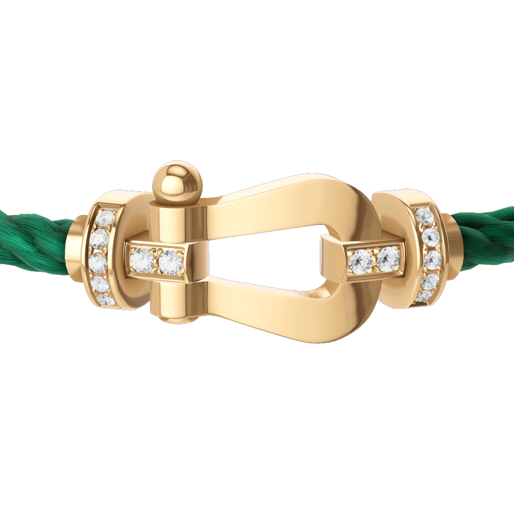 FORCE 10 BRACELET 18K YELLOW GOLD AND DIAMONDS LARGE MODEL