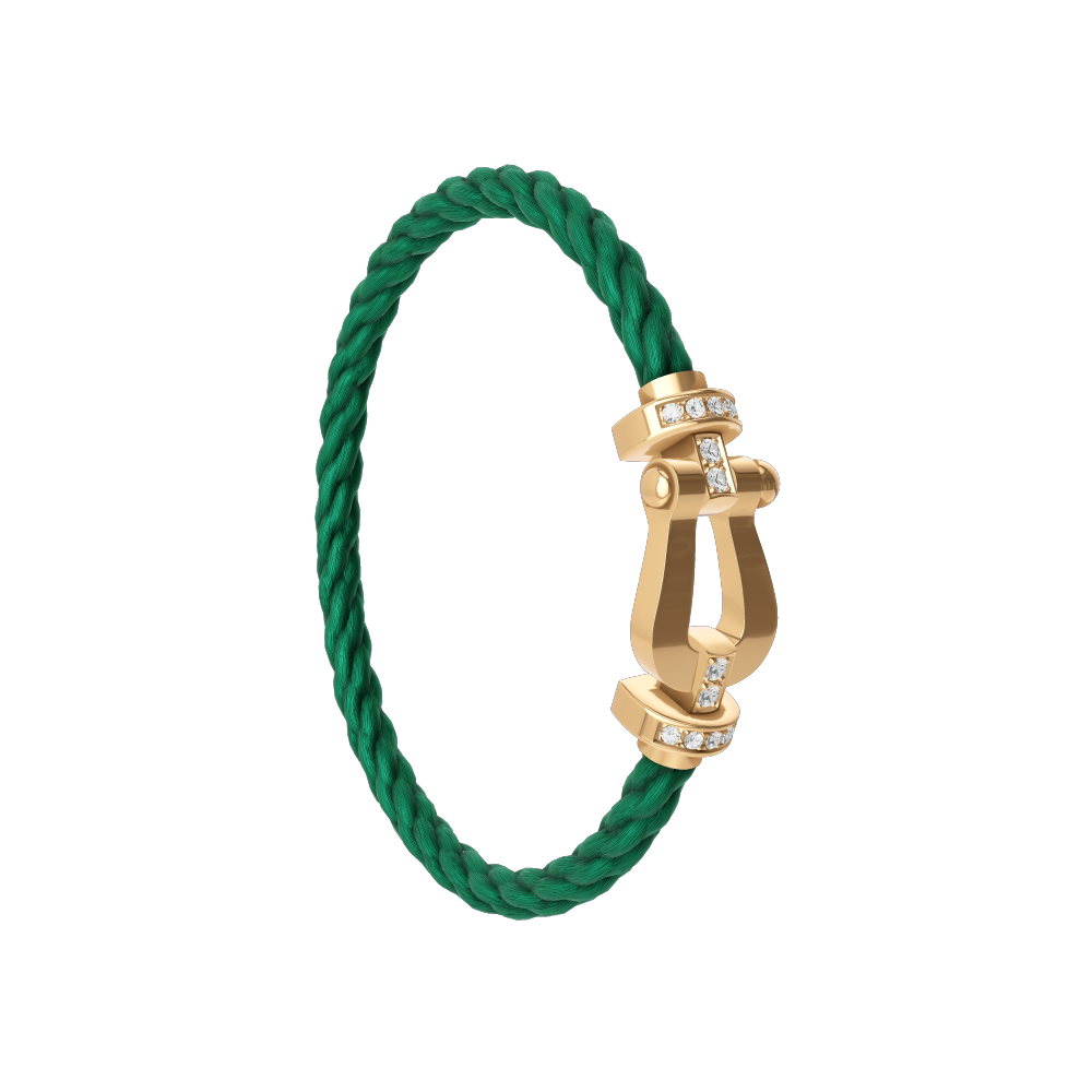 FORCE 10 BRACELET 18K YELLOW GOLD AND DIAMONDS LARGE MODEL