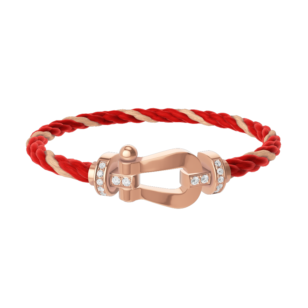 FORCE 10 BRACELET 18K PINK GOLD AND DIAMONDS LARGE MODEL